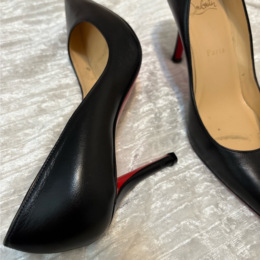 Christian Louboutin Black Heels with Red Soles - Picture 5 of 10
